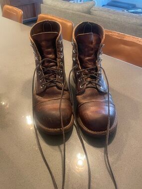 Red Wing Iron Rangers Boots Brown Leather Lace-Up Boots